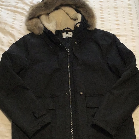 Men’s TopMan Parka Coat - medium - Picture 2 of 2